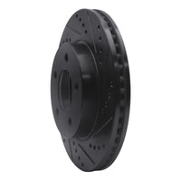 R1 Concepts R1 98-00 Chrysler LHS Front Right Drilled & Slotted Black Brake Rotor