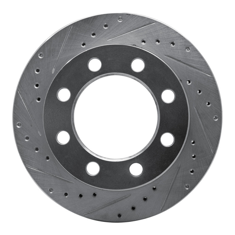 R1 Concepts R1 71-97 Dodge D300 Front Left Drilled & Slotted Silver Brake Rotor