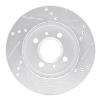 R1 Concepts R1 91-02 Saturn SC Front Left Drilled & Slotted Silver Brake Rotor