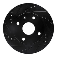 R1 Concepts R1 04-10 Chevrolet Optra (USA/Canada) Front Left Drilled & Slotted Black Brake Rotor