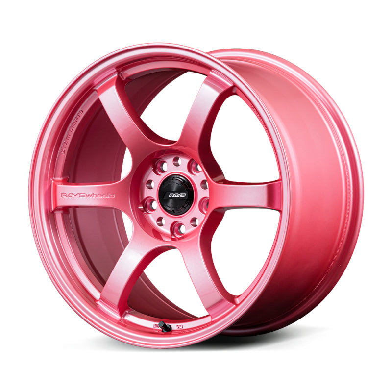 Gram Lights 57DR 18x10.5 +12 5x114.3 Sakura Pink Wheel (w/ Center Cap & No. 21 BK Air Valve)
