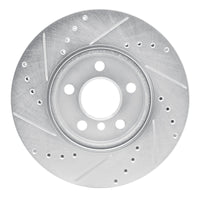 R1 Concepts R1 14-21 Mini Cooper (Excl Clubman) Front Right Drilled & Slotted Silver Brake Rotor