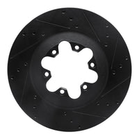 R1 Concepts R1 09-12 Chevrolet Colorado Front Right Drilled & Slotted Black Brake Rotor