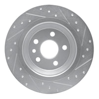 R1 Concepts R1 07-18 Volvo V60 Cross Country Rear Left Drilled & Slotted Silver Brake Rotor