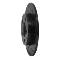 R1 Concepts R1 01-06 Audi TT Quattro Rear Right Drilled & Slotted Black Brake Rotor