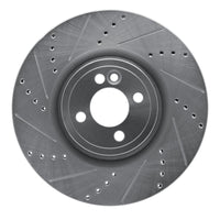 R1 Concepts R1 13-13 Mini Cooper (Excl Clubman) Front Left Drilled & Slotted Silver Brake Rotor
