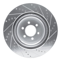 R1 Concepts R1 03-17 Dodge Viper Front Left Drilled & Slotted Silver Brake Rotor