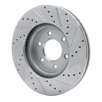 R1 Concepts R1 06-09 Chevrolet Trailblazer Front Left Drilled & Slotted Silver Brake Rotor