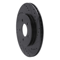 R1 Concepts R1 05-14 Ford Mustang Rear Right Drilled & Slotted Black Brake Rotor