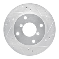 R1 Concepts R1 89-94 Suzuki SWIFT Front Right Drilled & Slotted Silver Brake Rotor