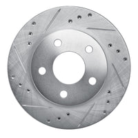 R1 Concepts R1 86-92 Ford Thunderbird Front Left Rear Left Drilled & Slotted Silver Brake Rotor