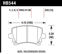 Hawk Performance Hawk 06 Audi A6 Quattro Avant/06-09 A6 Quattro HT-10 Rear Brake Pads
