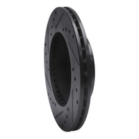 R1 Concepts R1 88-91 Honda Accord Sedan Front Right Drilled & Slotted Black Brake Rotor