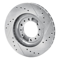 R1 Concepts R1 90-04 Mitsubishi Montero Front Left Drilled & Slotted Silver Brake Rotor