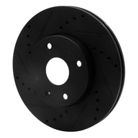 R1 Concepts R1 04-10 Chevrolet Epica (USA/Canada) Front Left Drilled & Slotted Black Brake Rotor