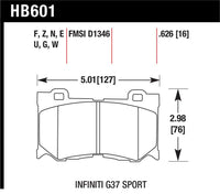 Hawk Performance Hawk 09-12 Infiniti G37 Sport HPS Street Front Brake Pads