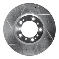 R1 Concepts R1 99-23 Porsche 911 Left Rear Drilled & Slotted Silver Brake Rotor