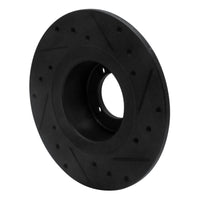 R1 Concepts R1 67-76 BMW 1600 Front Left Drilled & Slotted Black Brake Rotor