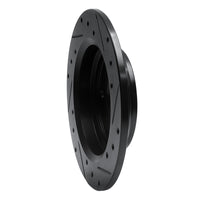 R1 Concepts R1 86-96 Acura Legend Rear Left Drilled & Slotted Black Brake Rotor