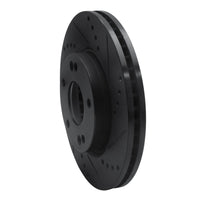 R1 Concepts R1 01-05 Hyundai Santa Fe Front Right Drilled & Slotted Black Brake Rotor