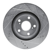 R1 Concepts R1 67-72 Cadillac COMMERCIAL CHASSIS Front Left Drilled & Slotted Silver Brake Rotor