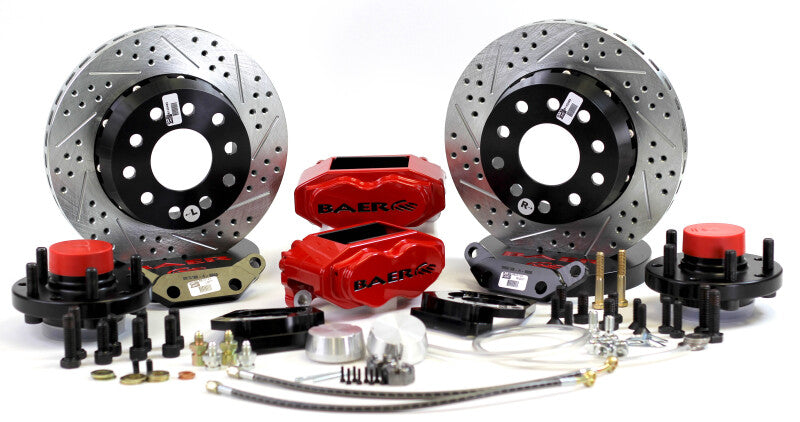 Baer Brakes Ford Mustang II Spindles STD Studs 11in SS4+ Front SDZ Brake Kit - Black