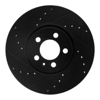 R1 Concepts R1 96-98 Volkswagen Golf Front Left Drilled & Slotted Black Brake Rotor