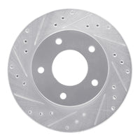 R1 Concepts R1 77-80 Buick LeSabre Rear Left Drilled & Slotted Silver Brake Rotor