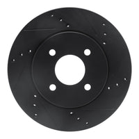 R1 Concepts R1 11-25 Nissan Note (Mexico) Front Right Drilled & Slotted Black Brake Rotor