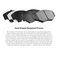 R1 Concepts R1 98-08 Chevrolet TIGRA (Mexico) Rear Semi Met Pads