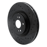 R1 Concepts R1 06-12 Mercedes-Benz R350 Front Right Drilled & Slotted Black Brake Rotor
