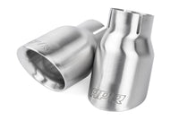 APR Double-Walled 3.5in Slash-Cut Tips - Brushed Silver - Set of 2