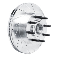 R1 Concepts R1 11-25 Ford F-350 Super Duty 2WD Front Right Drilled & Slotted Silver Brake Rotor