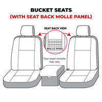Covercraft 21-24 Ford Bronco Carhartt SeatSaver Custom Front Row Seat Covers - Gravel