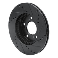 R1 Concepts R1 91-01 Acura RL Front Left Drilled & Slotted Black Brake Rotor