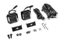 Go Rhino Xplor Blackout Series Cube LED Sideline Flood Light Kit (Surface Mount) 4x3 - Blk (Pair)