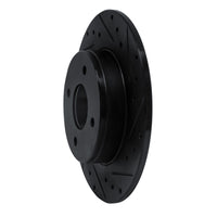 R1 Concepts R1 84-85 Nissan 300ZX Rear Right Drilled & Slotted Black Brake Rotor
