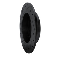 R1 Concepts R1 91-94 Nissan Sentra Rear Right Drilled & Slotted Black Brake Rotor