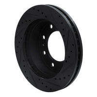 R1 Concepts R1 01-25 Chevrolet Silverado 3500 Front Left Drilled & Slotted Black Brake Rotor