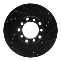 R1 Concepts R1 72-80 Mercedes-Benz 280SEL Front Right Drilled & Slotted Black Brake Rotor