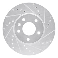 R1 Concepts R1 13-25 Cadillac ATS Front Right Drilled & Slotted Silver Brake Rotor