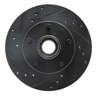 R1 Concepts R1 1982-1995 Buick Regal Front Left Drilled & Slotted Black Brake Rotor