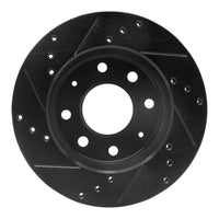R1 Concepts R1 88-07 Dodge Colt Front Right Drilled & Slotted Black Brake Rotor