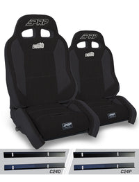 PRP Seats PRP 03-06 Jeep Wrangler TJ Enduro Elite Suspension Seat Crawl Edition - Black (Pair)