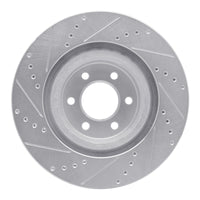 R1 Concepts R1 92-02 Dodge Viper Front Right Drilled & Slotted Silver Brake Rotor
