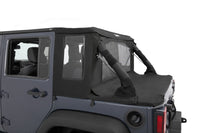 Bestop 07-18 Jeep Wrangler JK 4-Door Halftop Conversion Kit (Premium Black Twill)