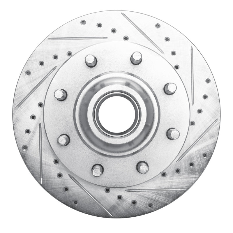 R1 Concepts R1 93-95 Chevrolet G30 Front Right Drilled & Slotted Silver Brake Rotor