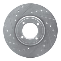 R1 Concepts R1 69-89 Peugeot 504 Front Left Drilled & Slotted Silver Brake Rotor