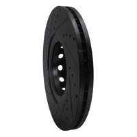 R1 Concepts R1 00-03 Audi A8 Front Right Drilled & Slotted Black Brake Rotor