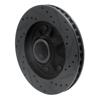 R1 Concepts R1 97-04 Ford F-250 2WD (Excl Super Duty) Front Left Drilled & Slotted Black Brake Rotor
